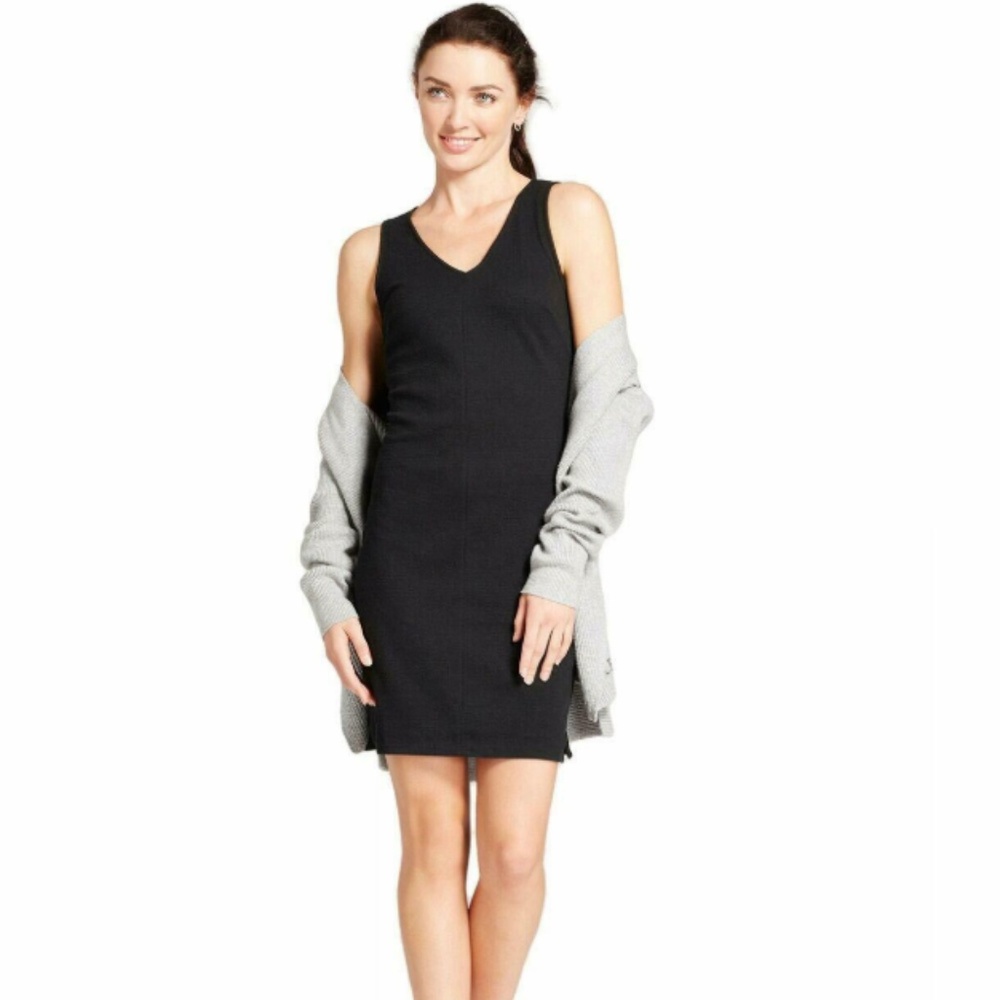 Black Ponte Shift Dress-64-227